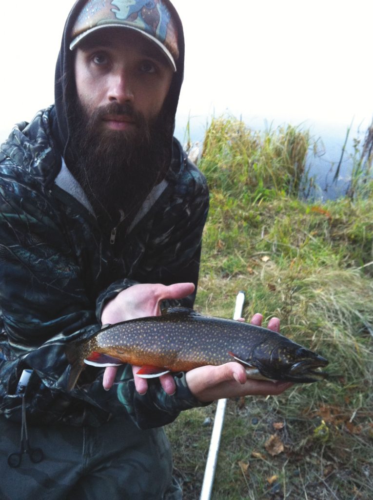 author with brook trout