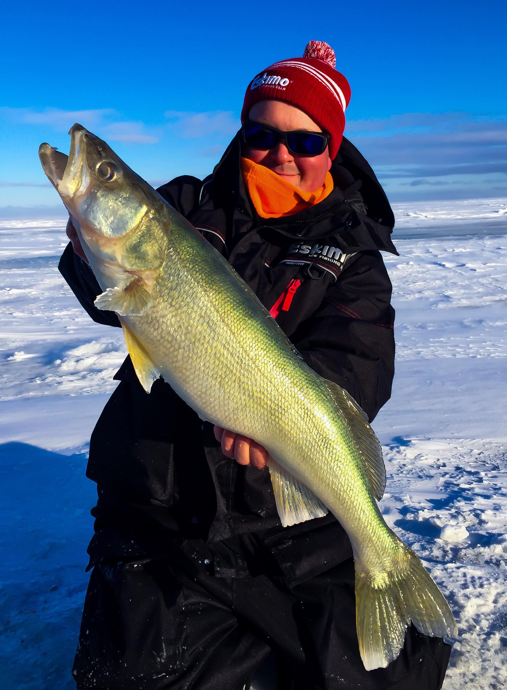 Matt Gelley showing off a big greenback walleye!